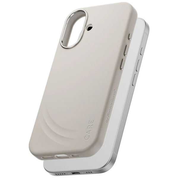 Etui CARE by PanzerGlass FLOW MagSafe do iPhone 17 waniliowy