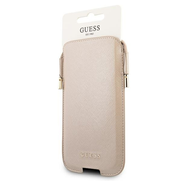 Guess Torebka GUHCP12LSAPSLG 6,7"złoty/gold Saffiano