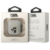 Karl Lagerfeld KLA2HNKCTGT Airpods 1/2 cover transparent Gliter Karl&amp;Choupette