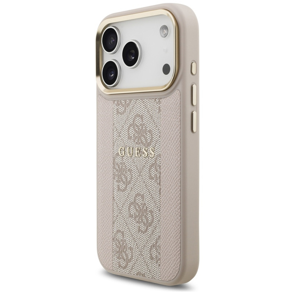 Etui Guess 4G Stripe MagSafe do iPhone   17 Pro różowy