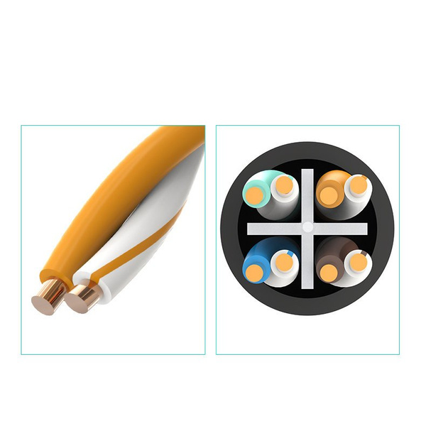 Kabel Ugreen NW112 11282 sieciowy Ethernet RJ45 (żeński) - RJ45 (męski) F/UTP Cat. 6 1 Gbps 3m - czarny