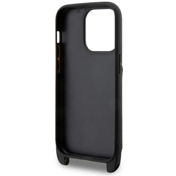 Karl Lagerfeld KLHCP14LCSAKHPKK iPhone 14 Pro 6.1" hardcase black/black Crossbody Saffiano Monogram Ikonik