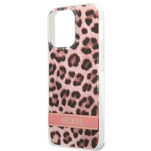 Guess GUHCP13XHSLEOP iPhone 13 Pro Max6,7" różowy/pink hardcase Leopard