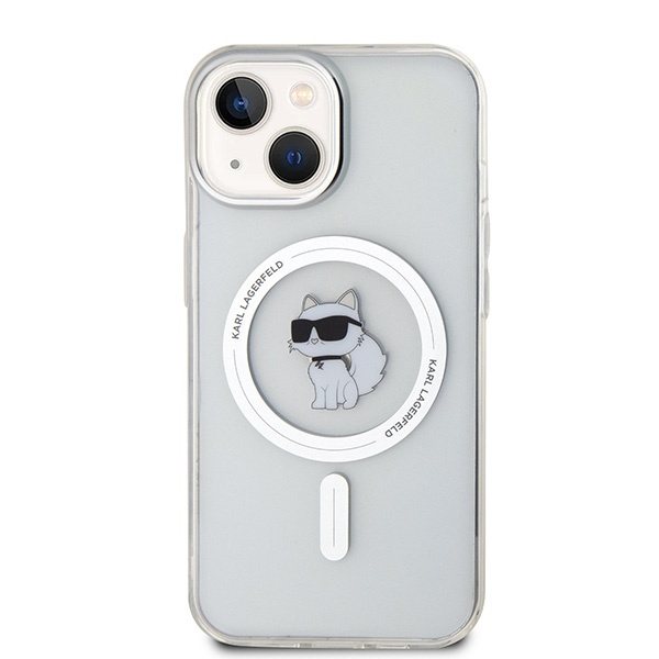 Etui Karl Lagerfeld IML Choupette MagSafe na iPhone 15 - różowe