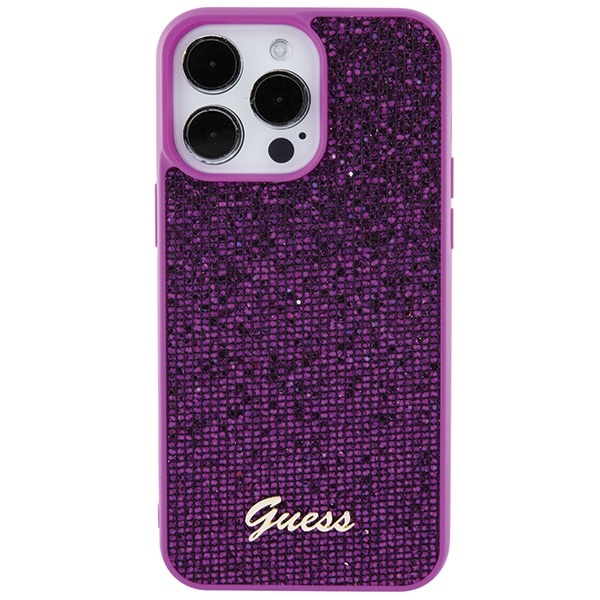 GUESS GUHCP15XPMSDGSF IPHONE 15 PRO MAX 6.7 "FUKSJA/FUSCHIA HARDCASE DISCO METAL SCRIPT