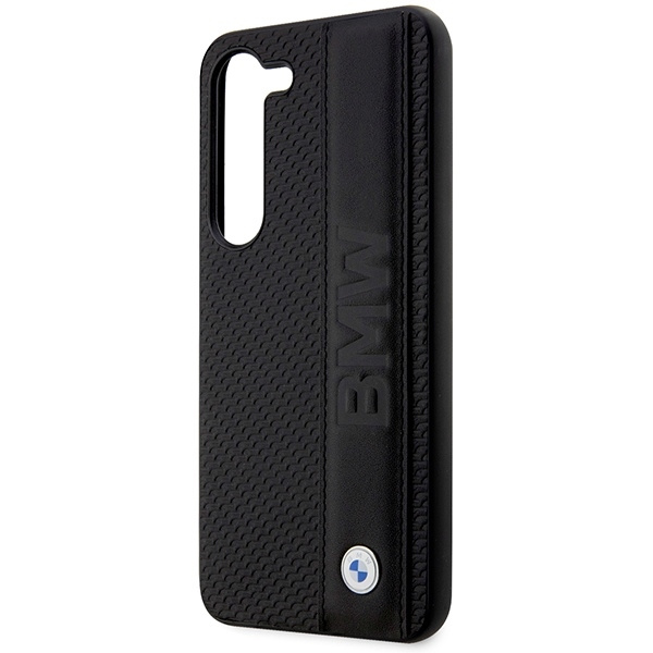 Etui BMW Leather Textured & Stripe na Samsung Galaxy S23 - czarne