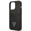 Guess GUHCP13LPSATPK iPhone 13 Pro / 136,1" czarny/black hardcase SaffianoTriangle Logo Cardslot