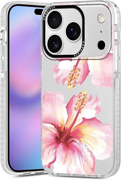 Etui Pnakqil iPhone 17 Pro, hibiscus transparent