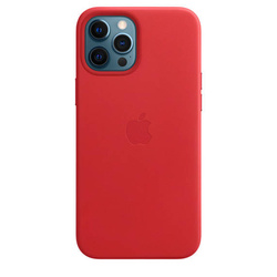 APPLE LEATHER CASE MHKJ3ZM/A IPHONE 12 PRO MAX SCARLET ORYGINALNA PLOMBA