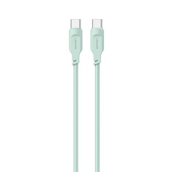 USAMS Kabel USB-C na USB-C PD Fast Charging 1,2m 100W Lithe Series zielony/green SJ567USB04 (US-SJ567)