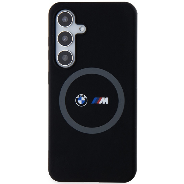 Etui BMW M Silicone Printed Ring MagSafe na Samsung Galaxy S24 - czarne