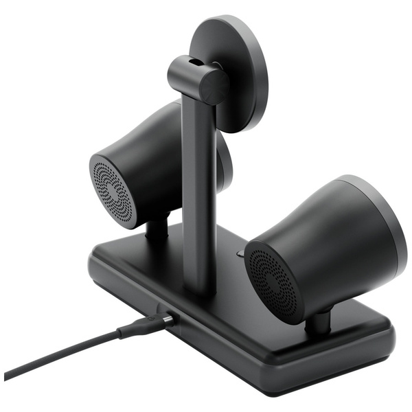 Stacja ładująca Energea Magaudio Stand   2w1 Qi2 z głośnikami stereo grafitowy