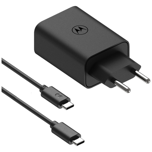 Ładowarka sieciowa Motorola TurboPower   50W Dual USB-C/USB-A z kablem USB-C 1m czarny