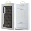 Guess GUHCS24FEG4GFBR S24 FE S721        brązowy/brown hardcase 4G Metal Gold Logo