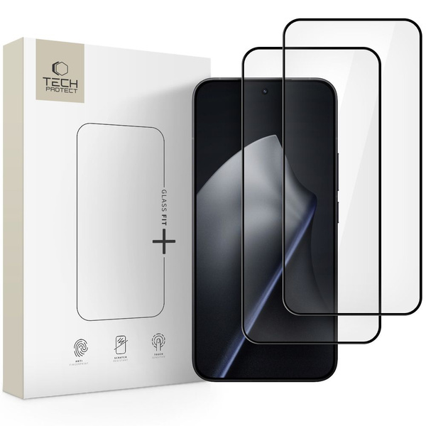 SZKŁO HARTOWANE TECH-PROTECT GLASS FIT+ 2-PACK XIAOMI 15T / 15T PRO BLACK