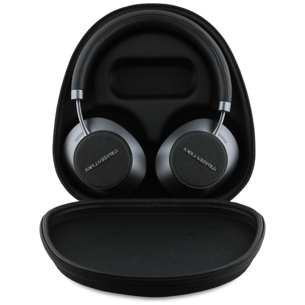 Słuchawki nauszne Karl Lagerfeld         Saffiano Elongated Bluetooth ANC czarny