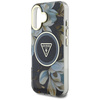 Etui Guess Glitter Flowers Triangle      Buttons MagSafe do iPhone 16 czarny