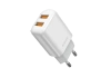 JELLICO ładowarka sieciowa EU02 2.4A 12W 2xUSB + kabel USB-C Biały