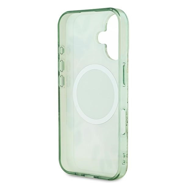 Guess GUHMP16MHFWBDCEN iPhone 16 Plus6.7" zielony/green hardcase IML Flower & Tonal Circle MagSafe