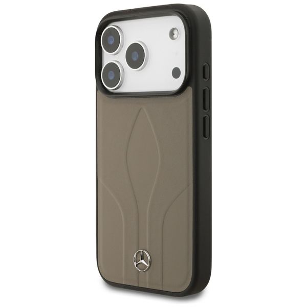 Etui Mercedes Leather The Move MagSafe   do iPhone 17 Pro taupe