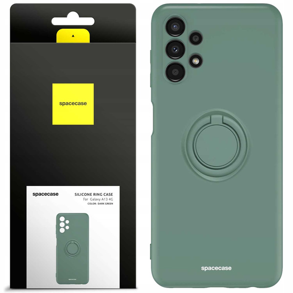 Spacecase Etui Silicone Ring Galaxy A13 4G dark green