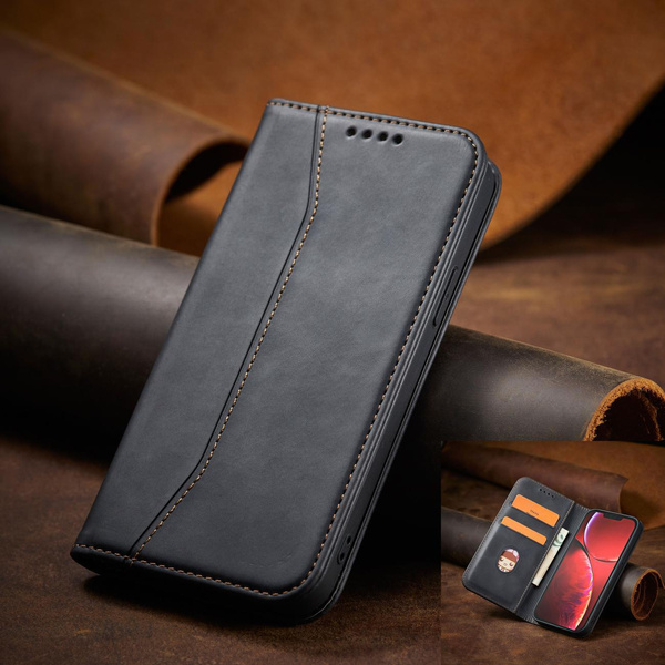 Magnet Fancy Case etui iPhone 14 Plus pokrowiec z klapką portfel podstawka czarne