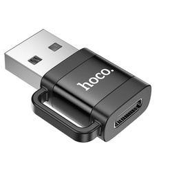 Adapter OTG USB A do USB C Hoco 3A UA31D czarny