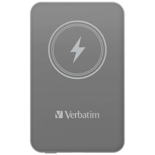 Verbatim Powerbank indukcyjny `n` Go 15W5000mAh Wireless Magnetic szary/grey 32244