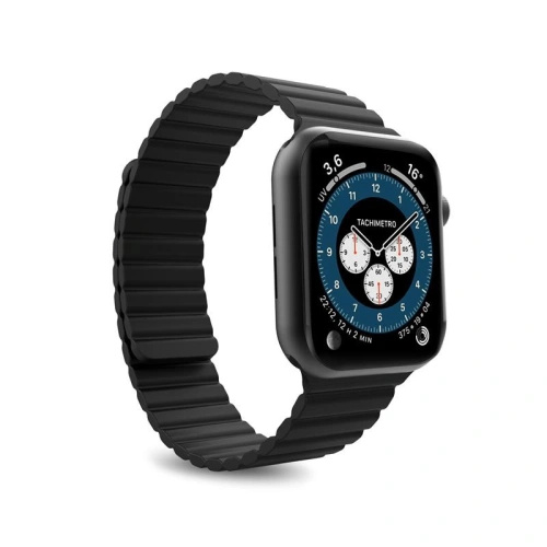 Magnetyczny pasek PURO ICON LINK Apple Watch 4/5/6/7/SE/8/9/10 40/41/42mm (S/M) (czarny)