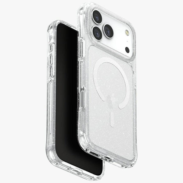 Etui UNIQ LifePro Xtreme do iPhone 17    Pro Max Magclick Charging przezroczysty/brokat