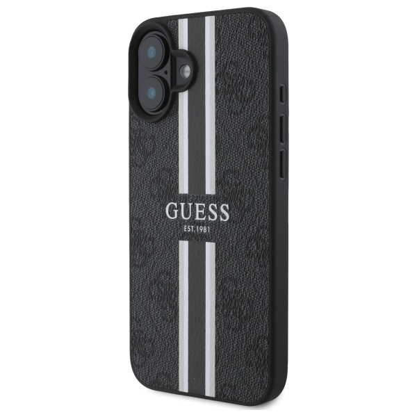 Guess GUHMP16SP4RPSK iPhone 16 6.1"      czarny/black hardcase 4G Printed Stripes MagSafe