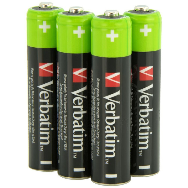 Verbatim Akumulator NiMH AAA 950mAh      Premium HR03 4szt czarny/black 49514