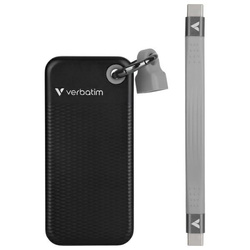 Dysk Zewnętrzny Verbatim Pocket SSD 2TB  - brelok do kluczy z kablem USB-C 3.2 gen.2 czarno-szary/black-grey 32194