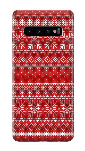 CaseGadget ETUI NADRUK CZERWONE ŚNIEŻYNKI SAMSUNG GALAXY S10