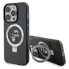 Etui Karl Lagerfeld Ring Stand Karl&Choupettte MagSafe do iPhone 15 Pro Max - czarne
