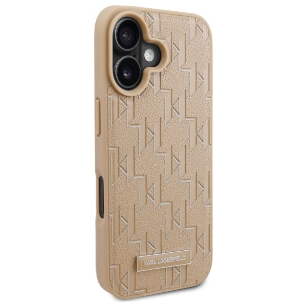 Karl Lagerfeld KLHMP16SPKHPORPE iPhone 16 6.1" beżowy/beige hardcase Hot Stamp Magsafe