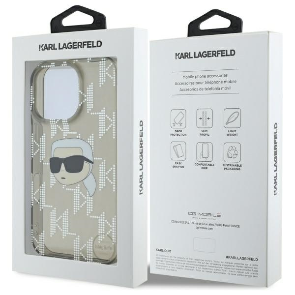 Karl Lagerfeld KLHCP16XHKLPKHK iPhone 16 Pro Max 6.9" czarny/black hardcase IML Karl Head Electroplated