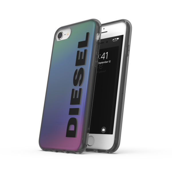 DIESEL SNAP CASE HOLOGRAPHIC WITH THE LOGO IPHONE 6/7/8/SE HOLOGRAPHIC/BLACK