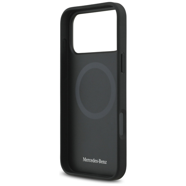 Etui Mercedes Leather The Move MagSafe   do iPhone 17 Pro Max czarny