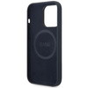 Case BMW BMHMP14LSILNA iPhone 14 Pro 6.1" navy blue/navy Silicone Metal Logo MagSafe