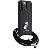 Etui Karl Lagerfeld Crossbody Saffiano Metal Pin Karl&Choupette na iPhone 15 Pro Max - czarne