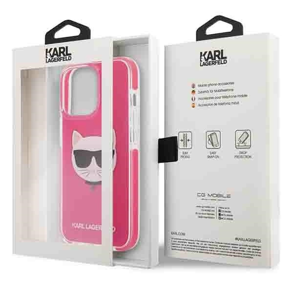 KARL LAGERFELD KLHCP13LTPECPI IPHONE 13 PRO / 13 6.1 "HARDCASE FUKSJA / FUSCHIA CHOUPETTE HEAD