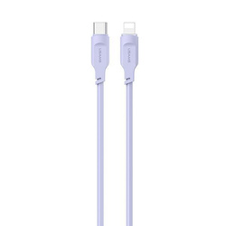 USAMS KABEL USB-C NA LIGHTNING PD FAST CHARGING 1,2M 20W LITHE SERIES PURPUROWY/PURPLE SJ566USB03 (US-SJ566)