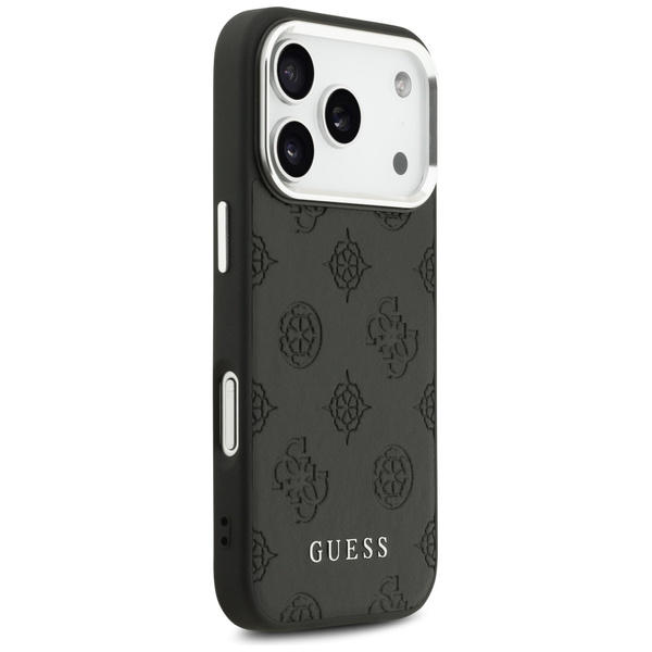 Etui Guess Peony Hot Stamp Script        MagSafe do iPhone 17 Pro czarny