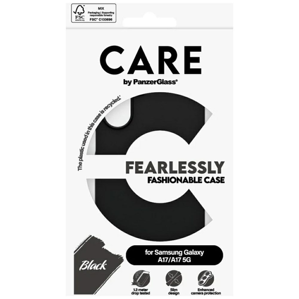 Etui CARE by PanzerGlass Fearlessly      Fashionable do Samsung Galaxy M17 5G / A17 / A17 5G czarny