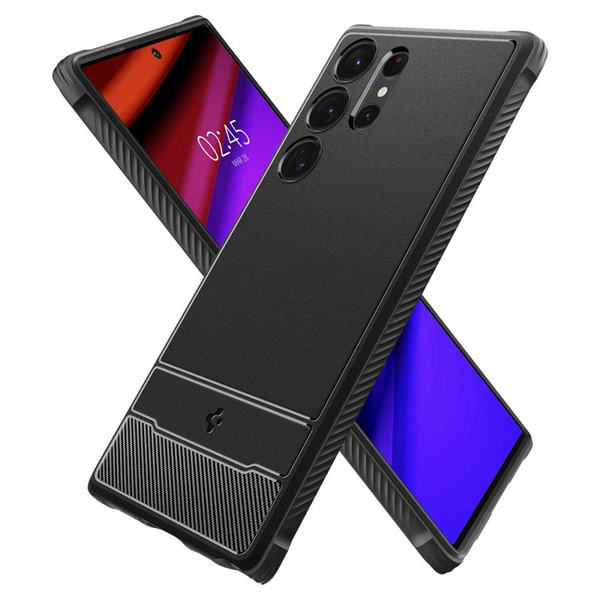 Etui Spigen Rugged Armor na Samsung Galaxy S23 Ultra - czarny mat