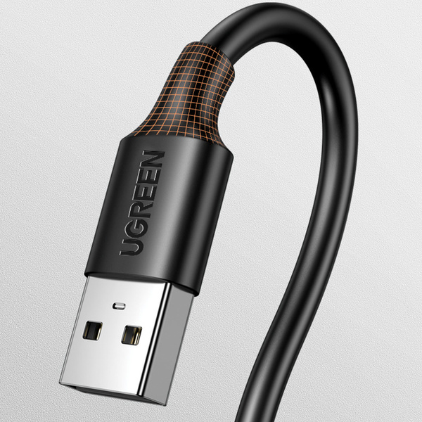 UGREEN USB CABLE - USB 2.0 480MB/S 0.25M BLACK (US102)