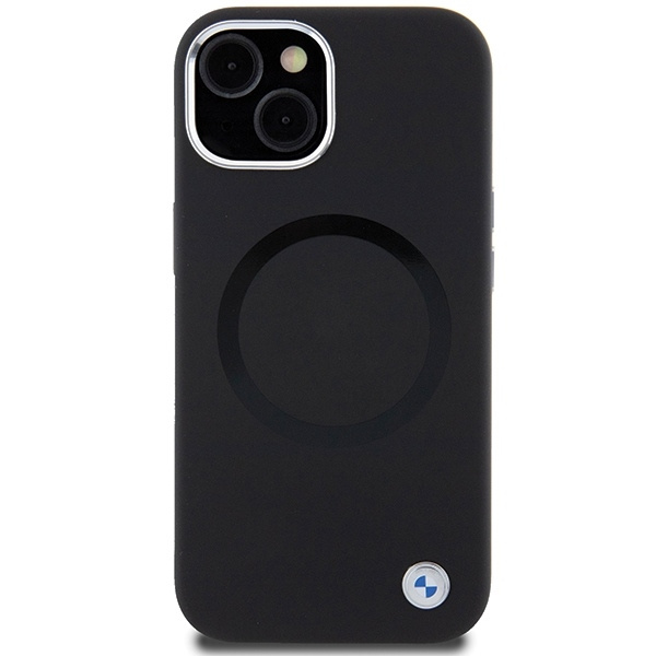 Etui BMW Signature Liquid Silicone MagSafe na iPhone 15 - czarne