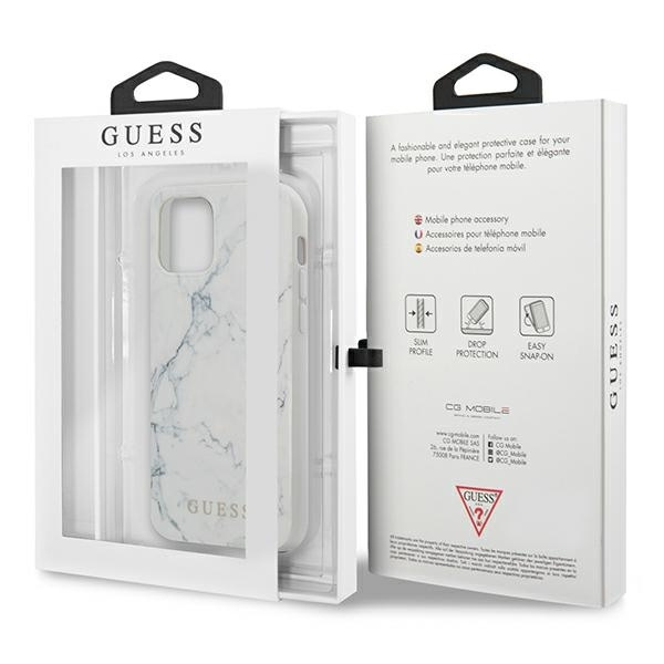 Guess GUHCP13MPCUMAWH iPhone 13 / 14 /15 6.1" biały/white hardcase Marble