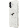 Etui Karl Lagerfeld IML Glitter Karl &   Choupette Heads Logo MagSafe do iPhone 17 szary